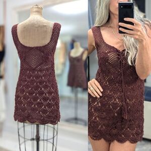 Crochet Mini Dress|Tunic